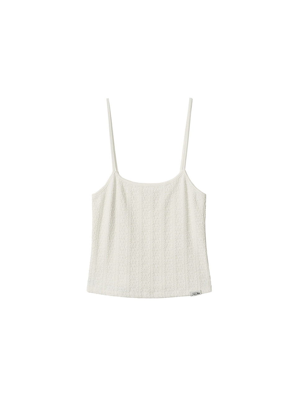Kijun - Crinkled Knit Tank Top (Off-White) product image 7 | TRAB K-Fashion Australia