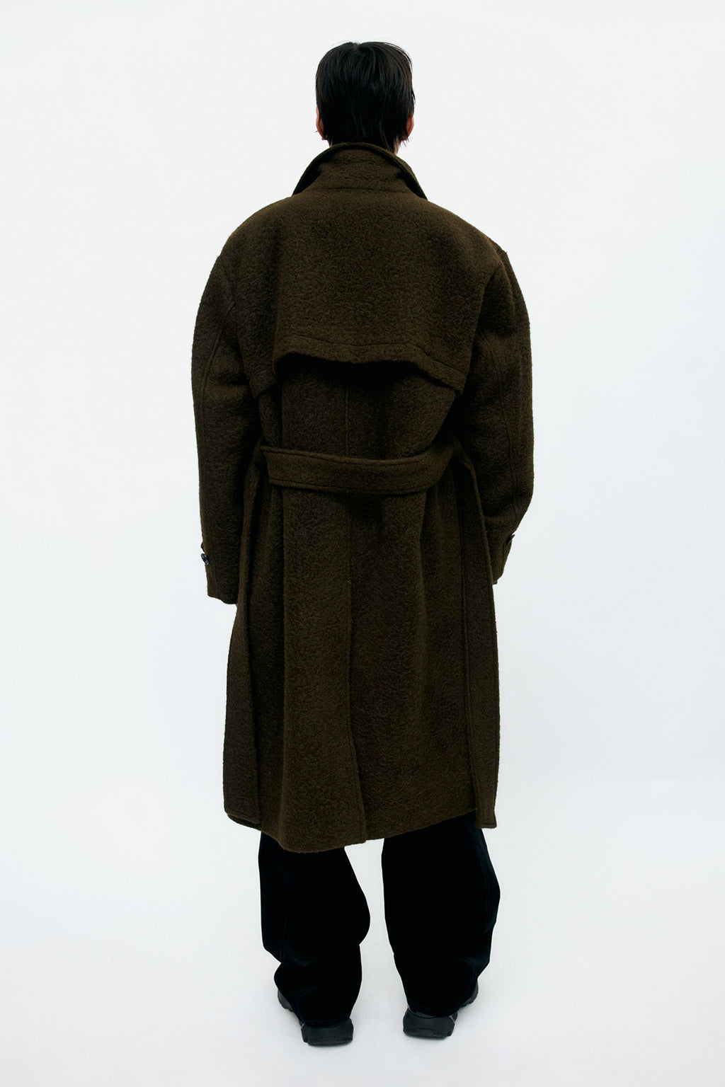 Andersson Bell - Mattia Shaggy Wool Robe Coat (Brown) product image 2 | TRAB K-Fashion Australia