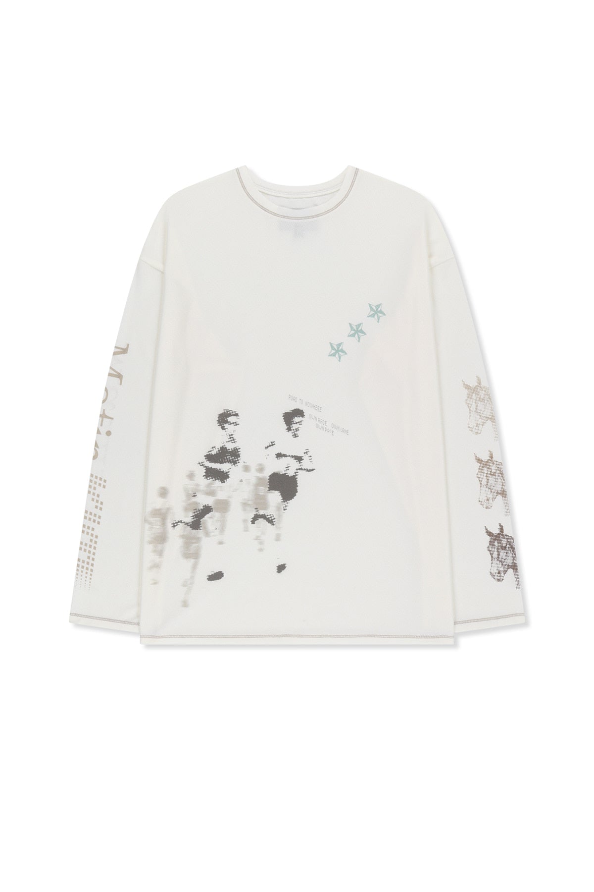 Matin Kim - Matin Pace Graffiti Covered Top (Ivory) product image 1 | TRAB K-Fashion Australia