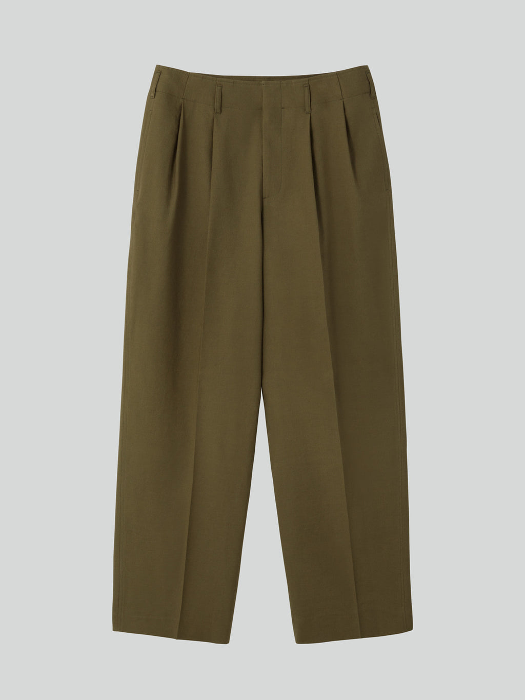 Recto - Linen Blend Pleated Pants (Khaki) product image 4 | TRAB K-Fashion Australia