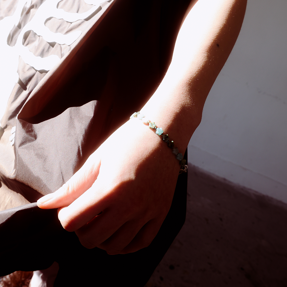 Towtow Archive - Spotted Star Stone Bracelet (Green) product image 4 | TRAB K-Fashion Australia