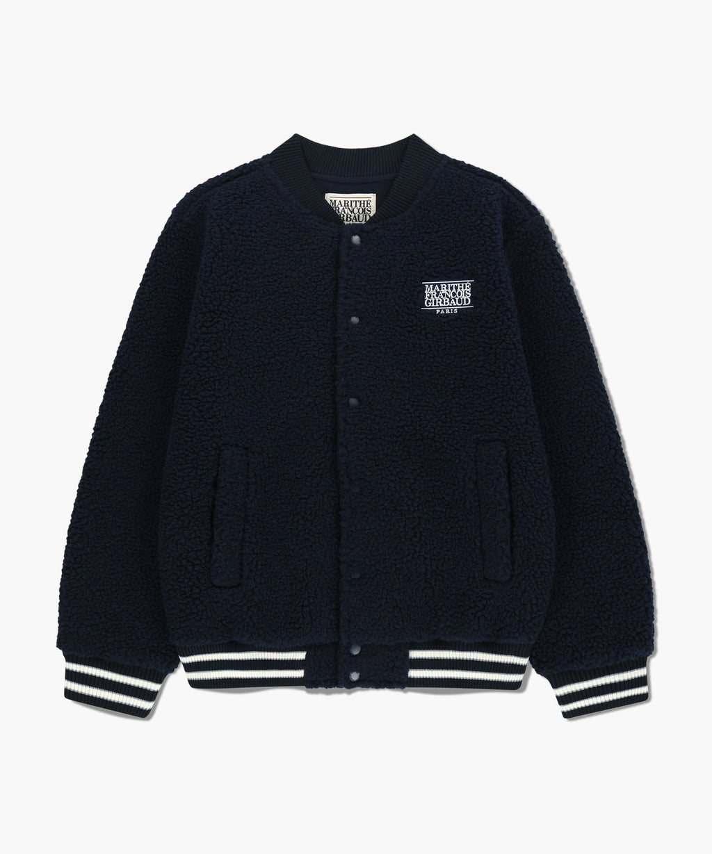 Marithe & Francois Girbaud - Fleece Varsity Jacket (Navy) product image 6 | TRAB K-Fashion Australia