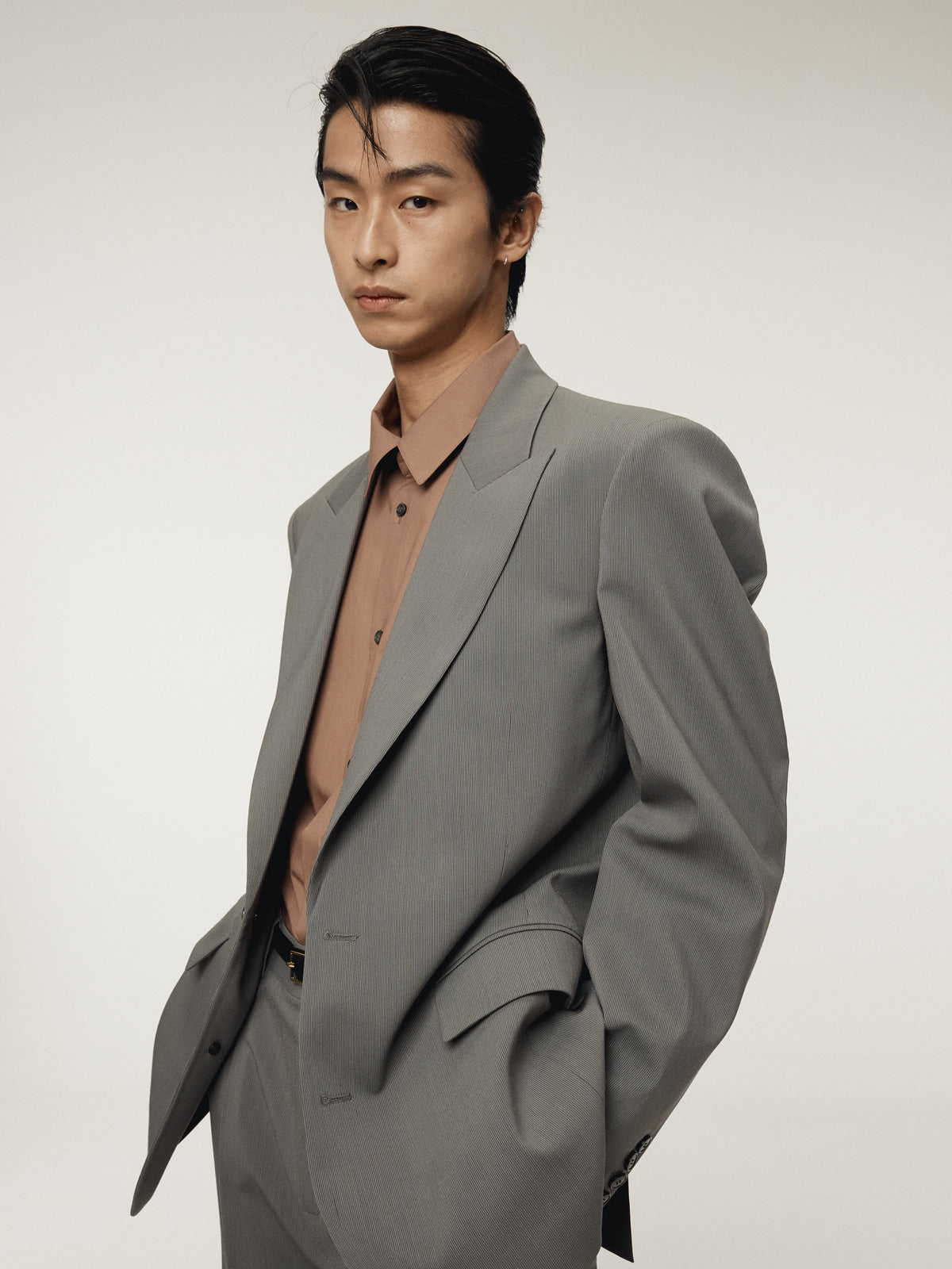 Recto - Structured Single Suit Jacket (Midnight Grey) product image 8 | TRAB K-Fashion Australia