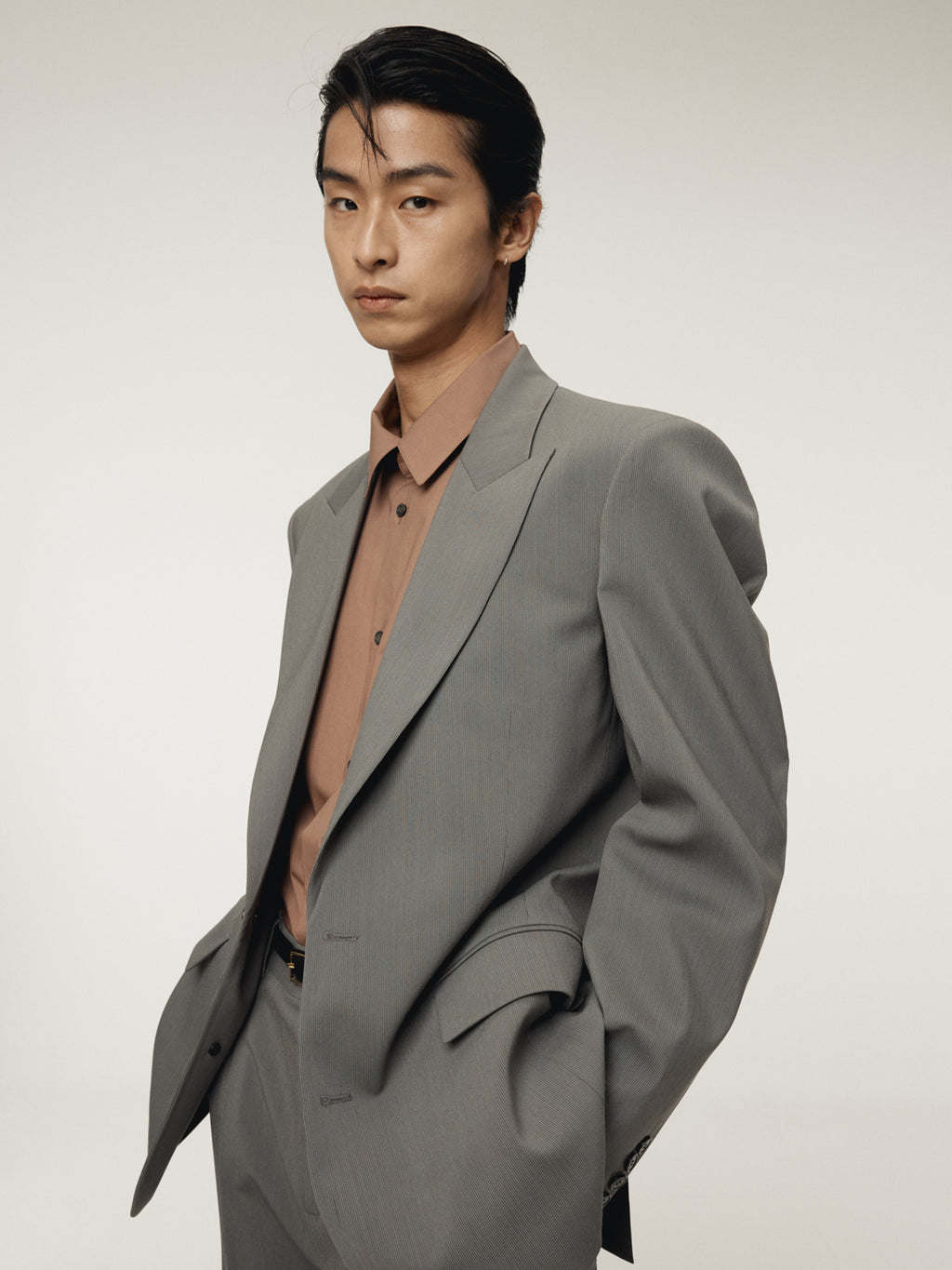 Recto - Structured Single Suit Jacket (Midnight Grey) product image 8 | TRAB K-Fashion Australia