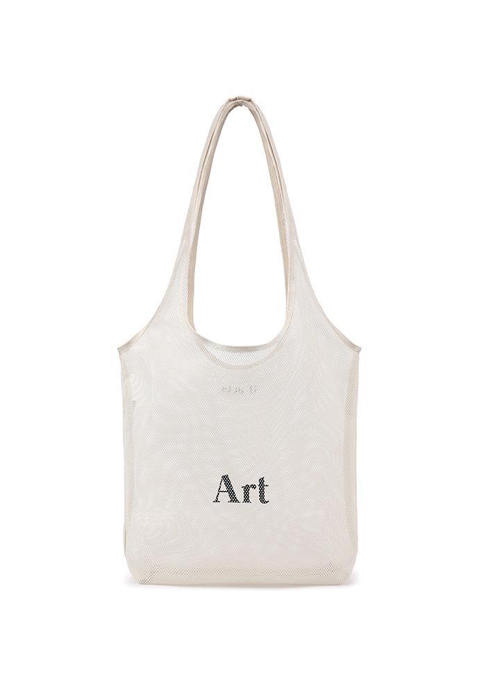 Art if acts - 'Art' Mesh Shopper Bag (Ecru) product image 5 | TRAB K-Fashion Australia