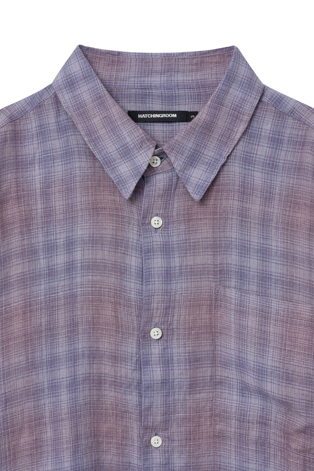 Hatchingroom - Museum Shirt Linen Check (Purple) product image 3 | TRAB K-Fashion Australia