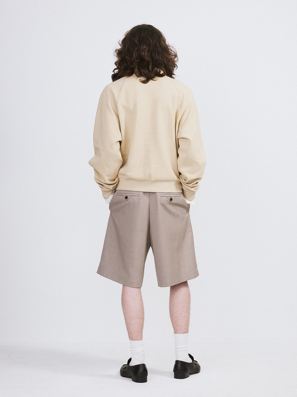 Recto - Rc Logo Half-Zip Sweatshirt (Beige) product image 4 | TRAB K-Fashion Australia