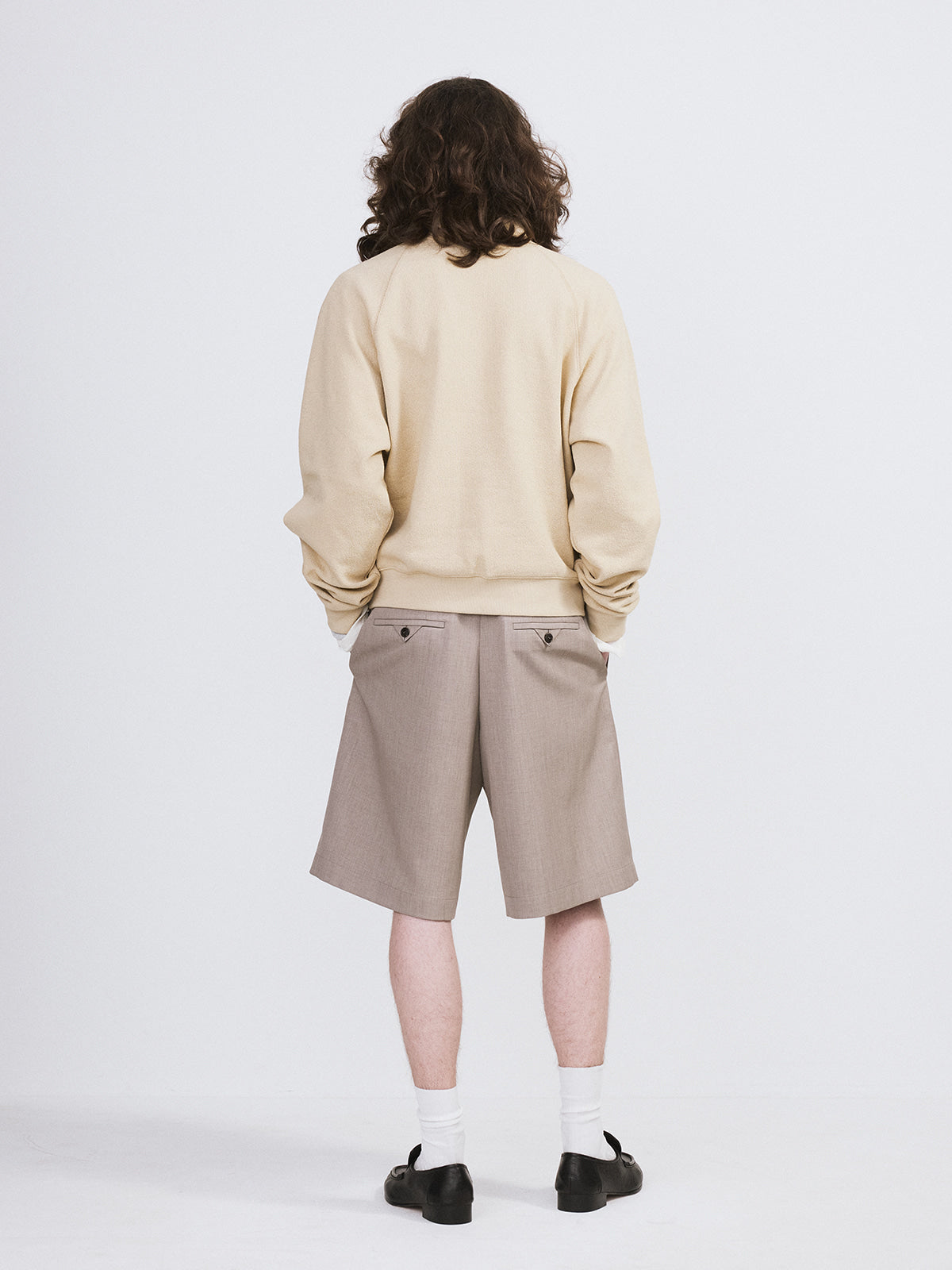 Recto - Rc Logo Half-Zip Sweatshirt (Beige) product image 4 | TRAB K-Fashion Australia