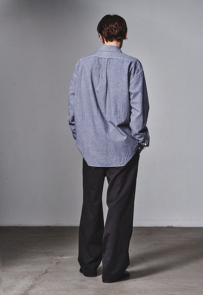 Art if acts - Pigment-Dyed Stripe Shirt (Violet Grey) product image 3 | TRAB K-Fashion Australia