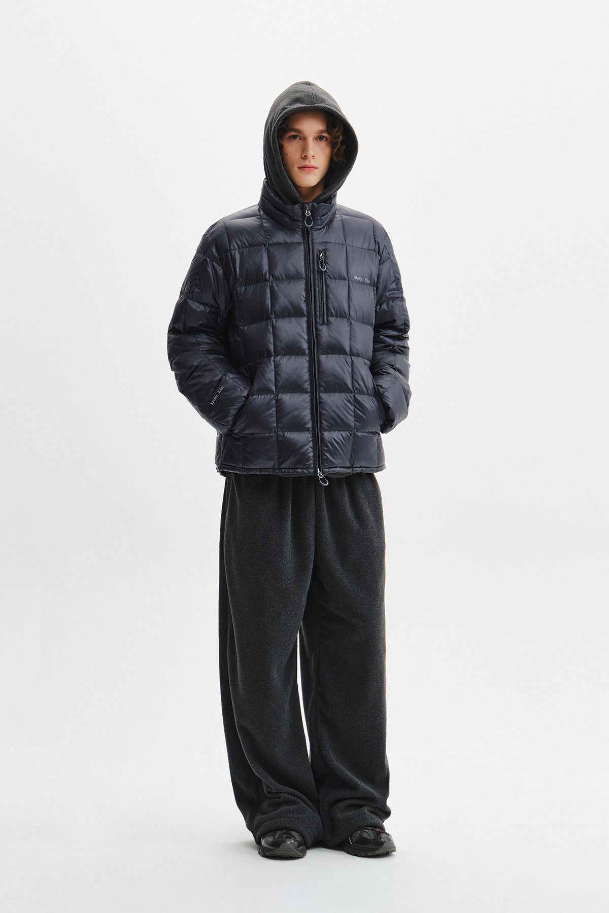 Matin Kim - Matin Grid Quilted Light Down Jumper (Dark Navy) product image 10 | TRAB K-Fashion Australia