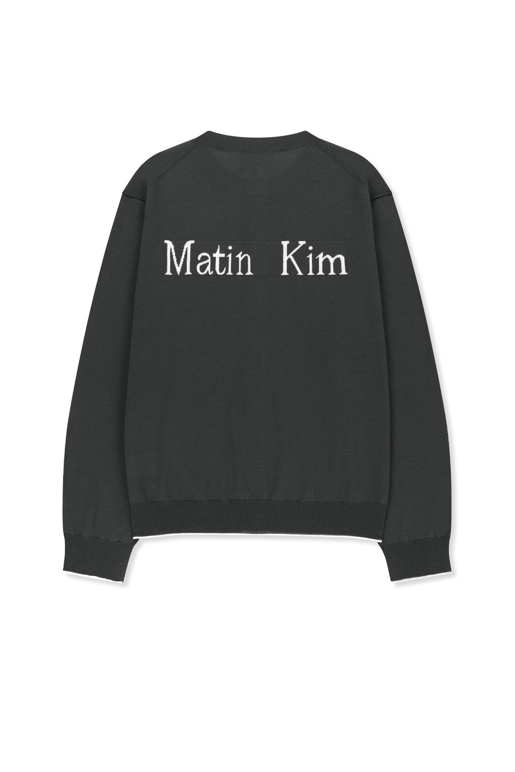 Matin Kim - Back Logo Sheer Cardigan (Charcoal) product image 2 | TRAB K-Fashion Australia