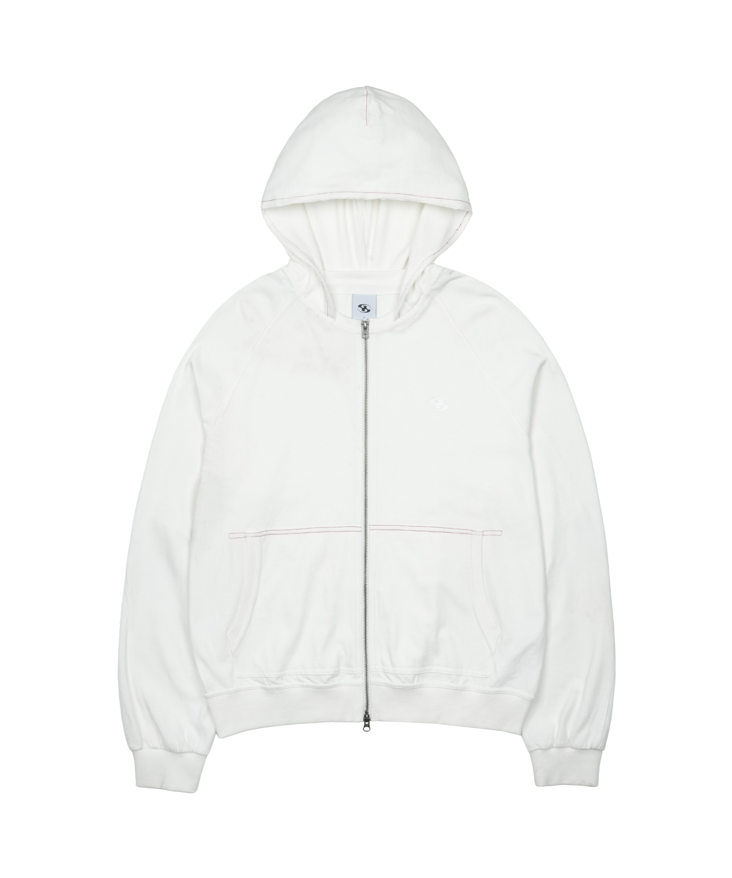 San San Gear - Washed Hoodie Zip-Up (Ivory) product image 4 | TRAB K-Fashion Australia