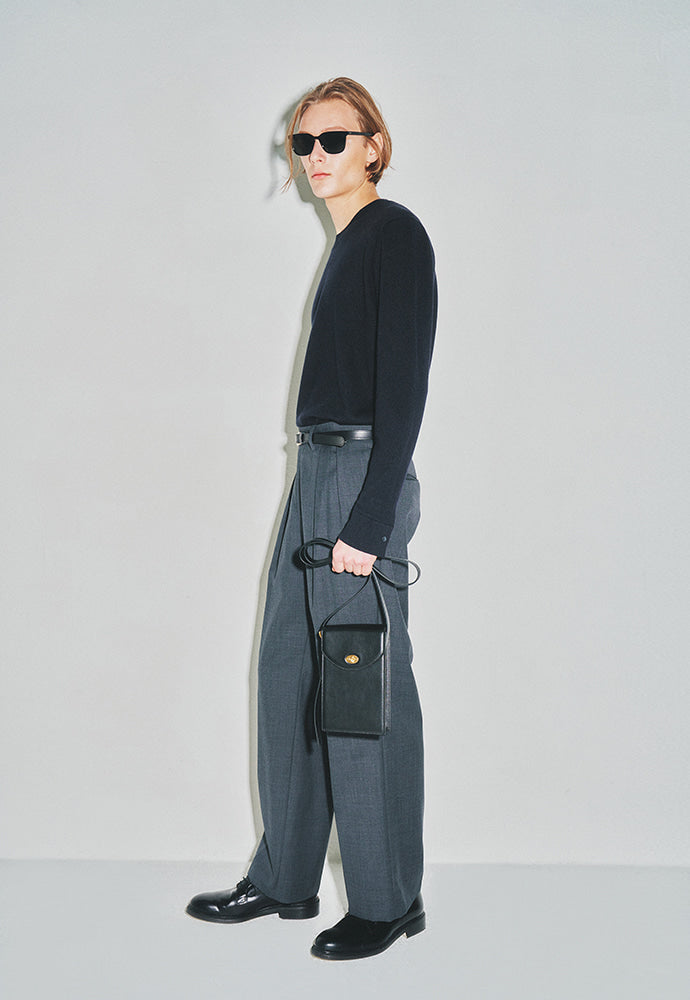 Tonywack - Super Fine Wool Cuffs Button Knit (Dark Navy) product image 2 | TRAB K-Fashion Australia