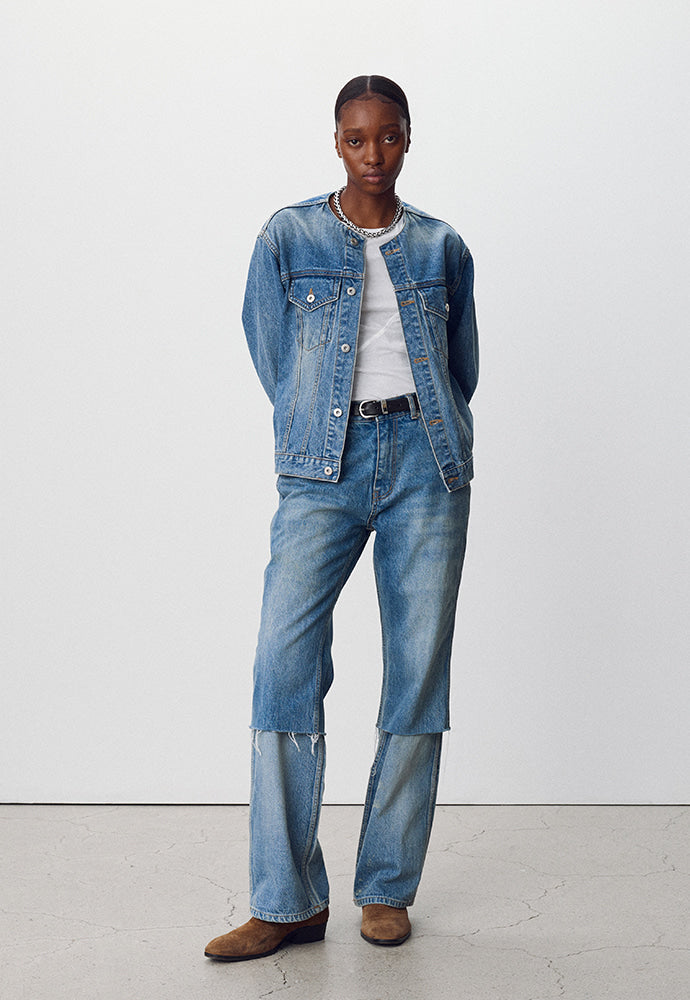Tonywack - Layered Denim Jeans (Washed Blue) product image 6 | TRAB K-Fashion Australia
