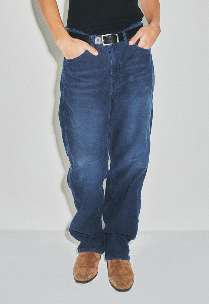 Tonywack - Indigo Garment-Dyed Straight Cut Corduroy Pants (Faded Indigo) product image 5 | TRAB K-Fashion Australia