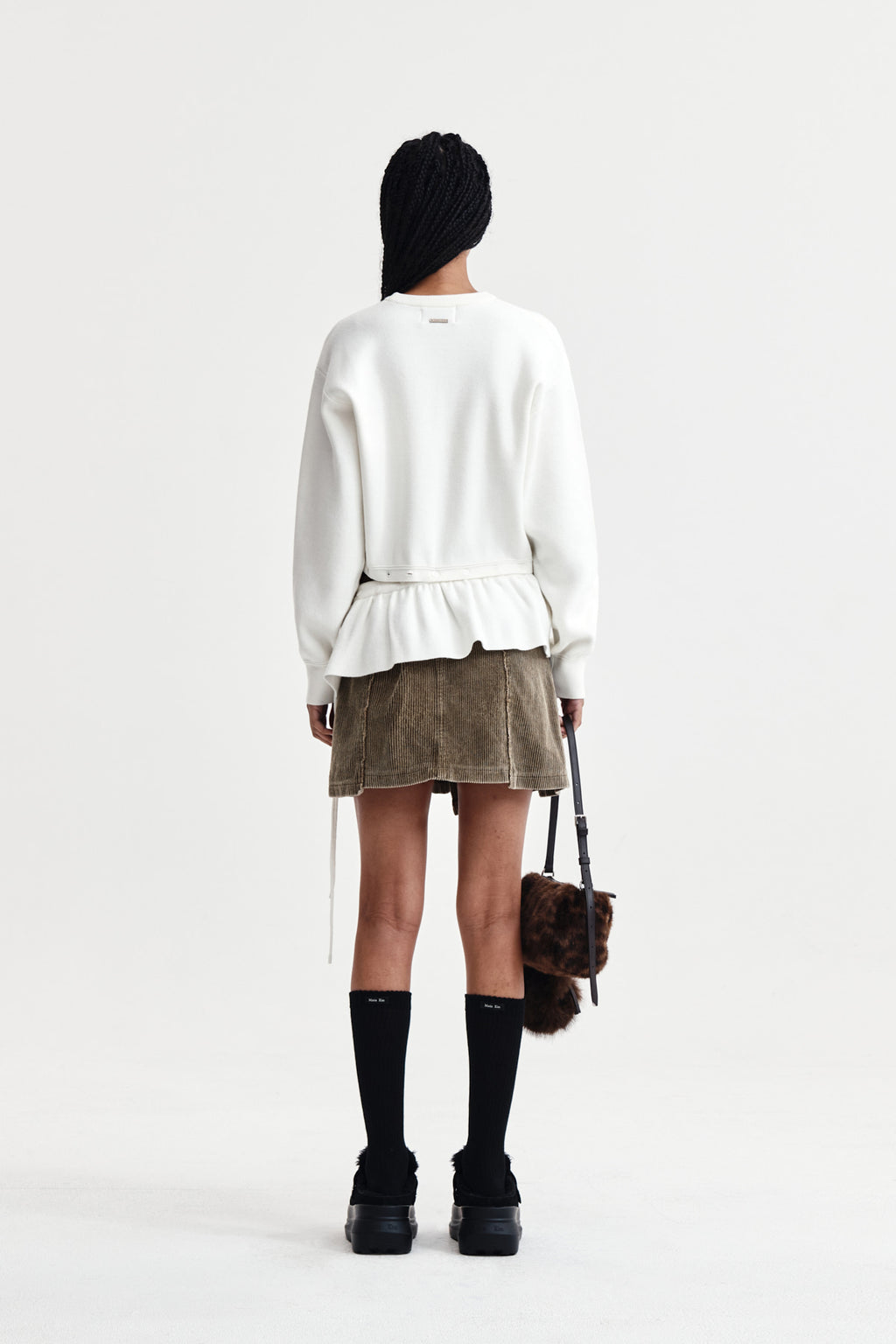 Matin Kim - Detachable Skirt Knit Pullover (Ivory) product image 7 | TRAB K-Fashion Australia