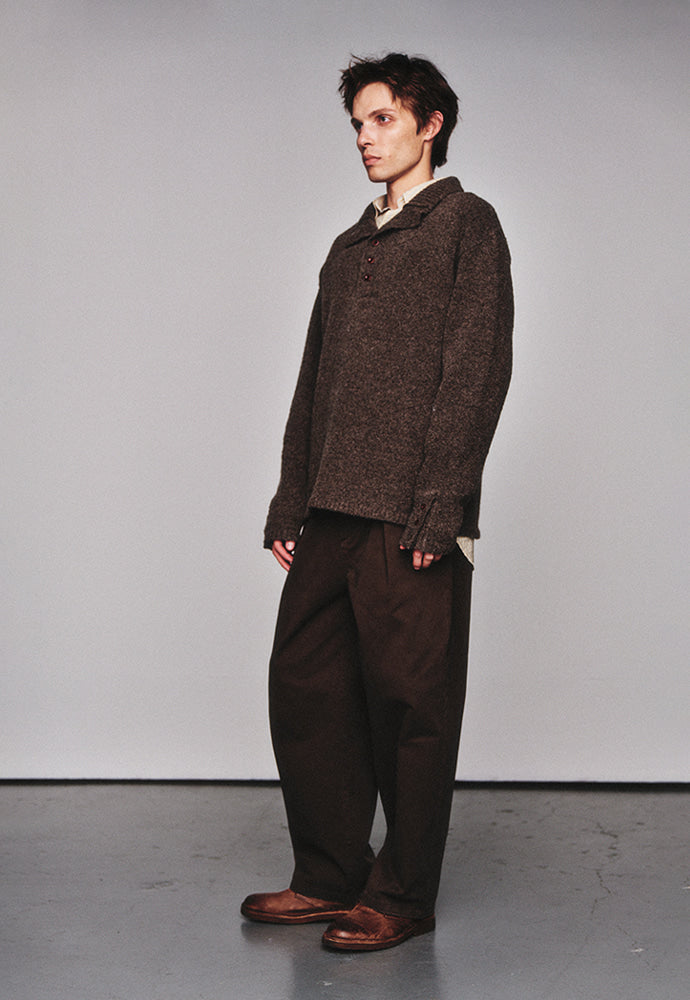 Art if acts - Alpaca Blended Button Down Turtle Neck Knit (Vintage Wood) product image 3 | TRAB K-Fashion Australia