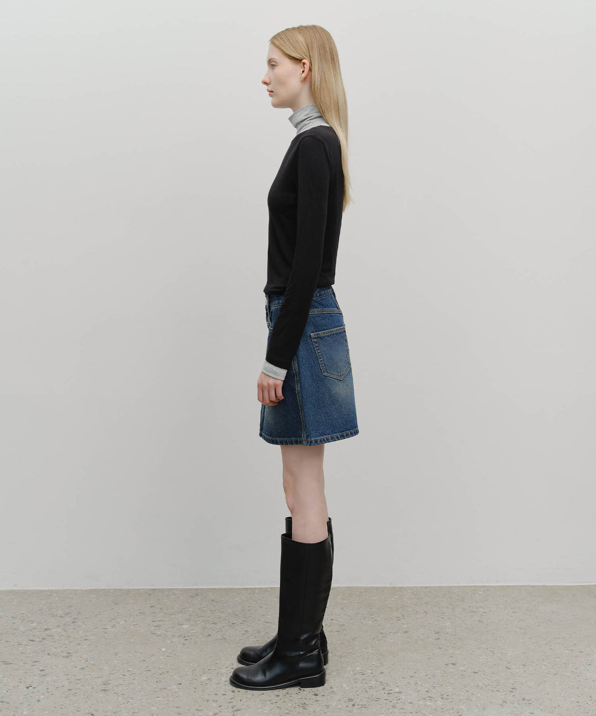 Marithe & Francois Girbaud - Denim Mini Skirt (Dark Blue) product image 4 | TRAB K-Fashion Australia
