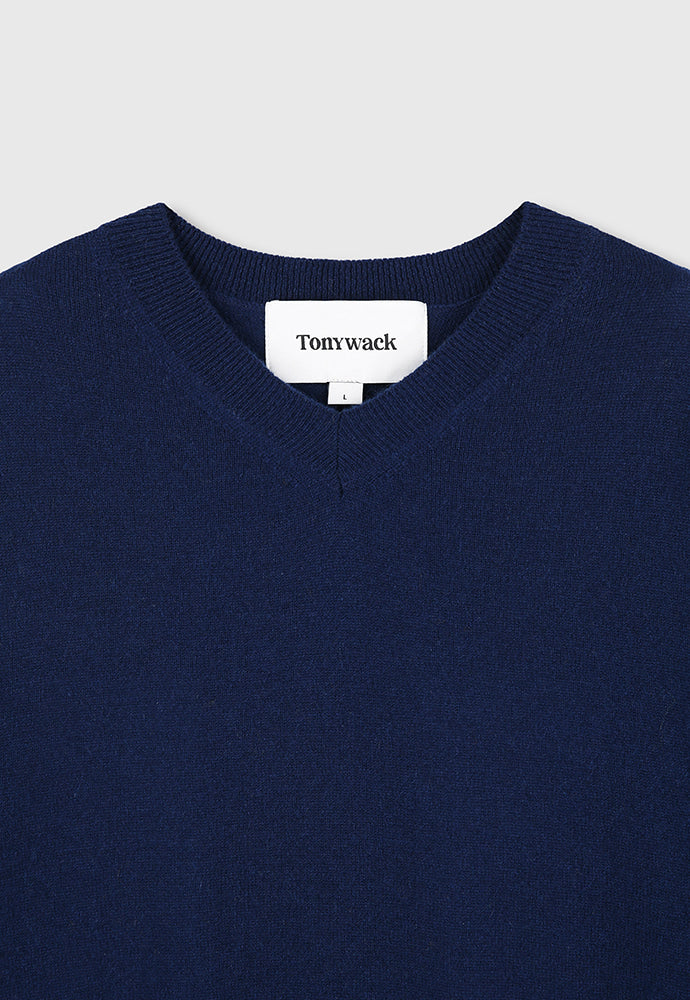 Tonywack - Pure Cashmere V-Neck Sweater (Navy) product image 9 | TRAB K-Fashion Australia