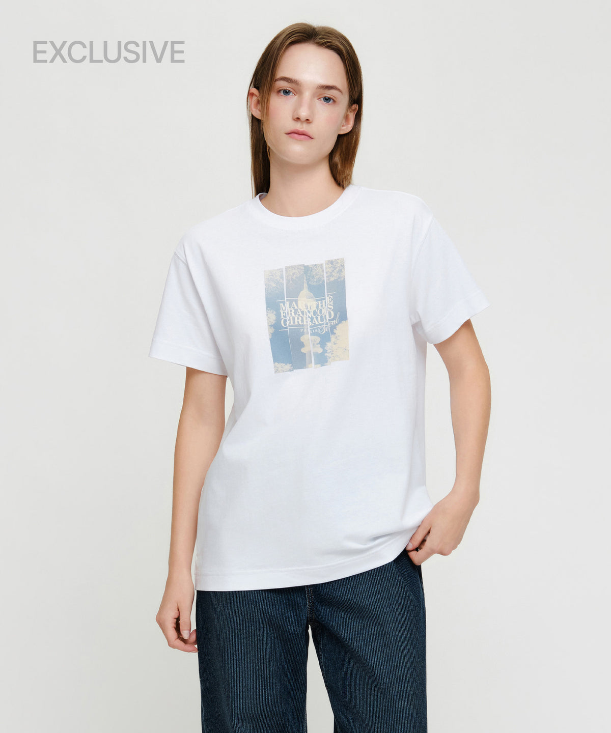 Marithe & Francois Girbaud - [Pre-order – Ships 21 Sep] Seoul Exclusive Graphic Tee (White) product image 1 | TRAB K-Fashion Australia