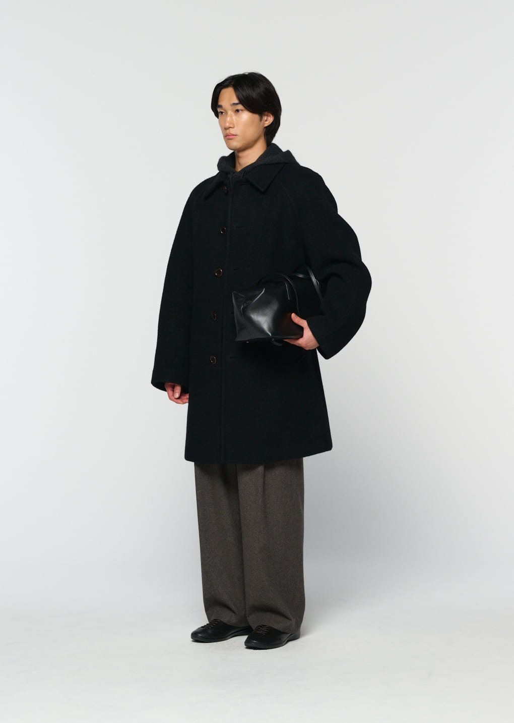 Amomento - men's raglan coat (Black) product image 3 | TRAB K-Fashion Australia