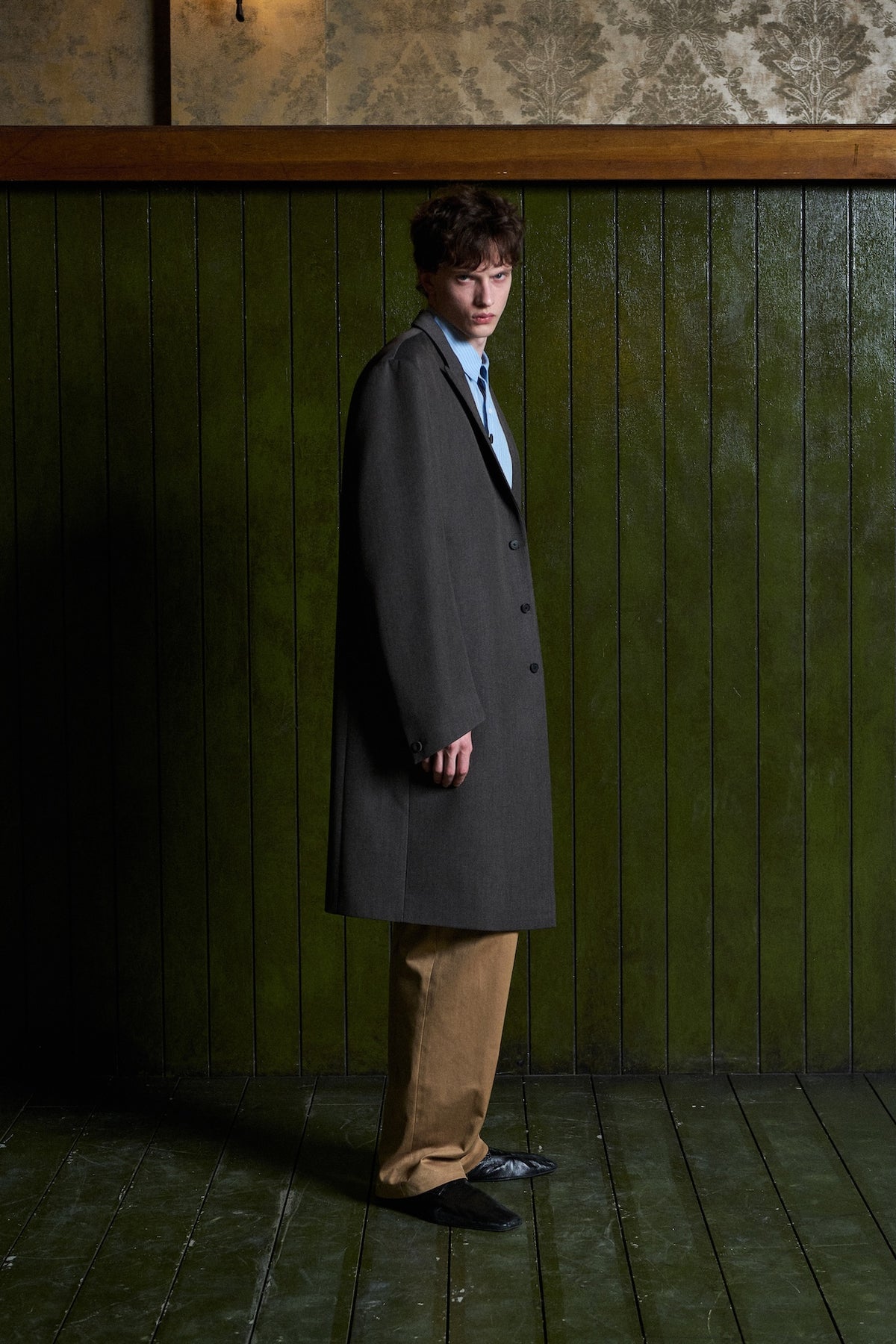 STU - Slanted 3 Button Wool Single Coat (Grey) product image 10 | TRAB K-Fashion Australia