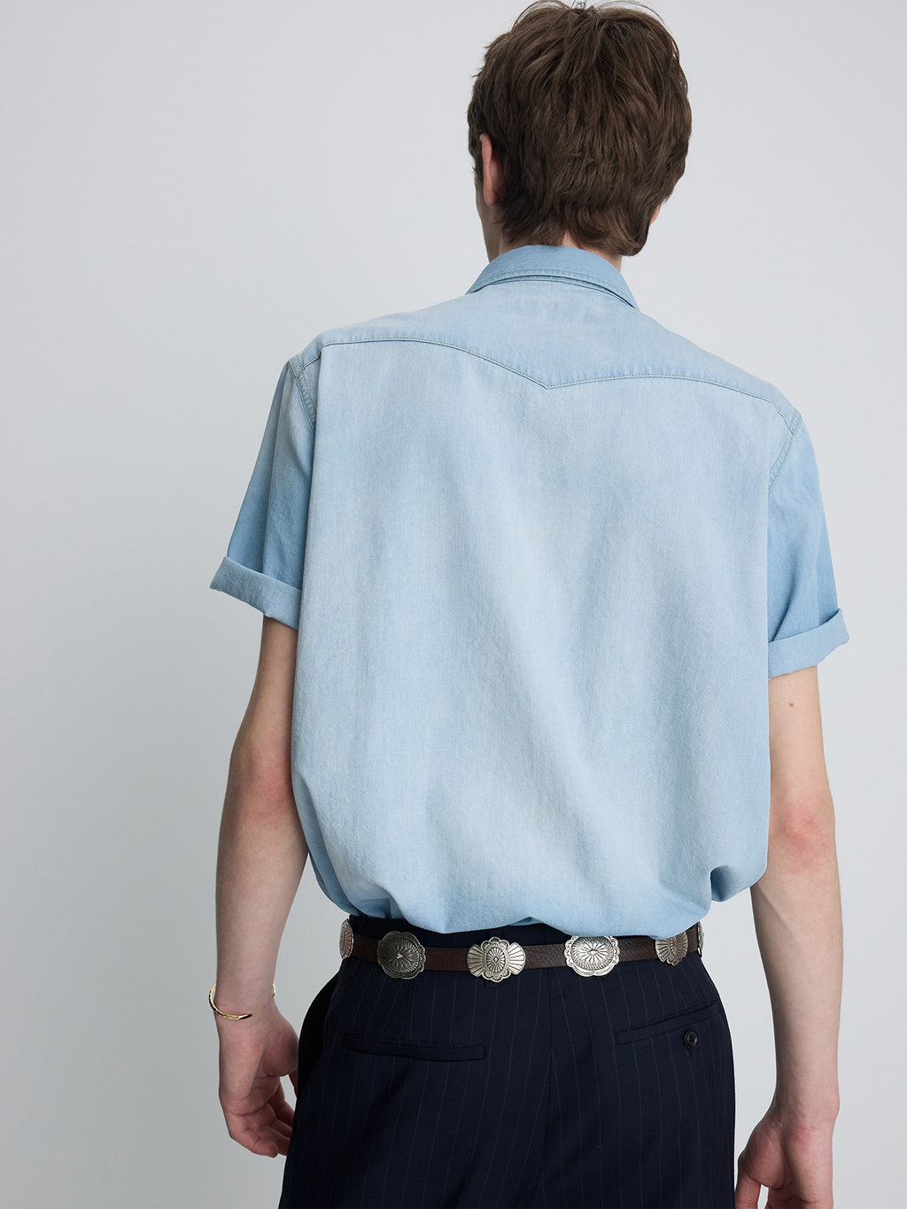 Tonywack - Vintage Denim Western Shirt (Light Washed Blue) product image 6 | TRAB K-Fashion Australia