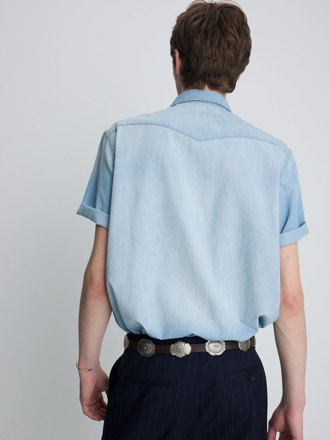 Tonywack - Vintage Denim Western Shirt (Light Washed Blue) product image 6 | TRAB K-Fashion Australia