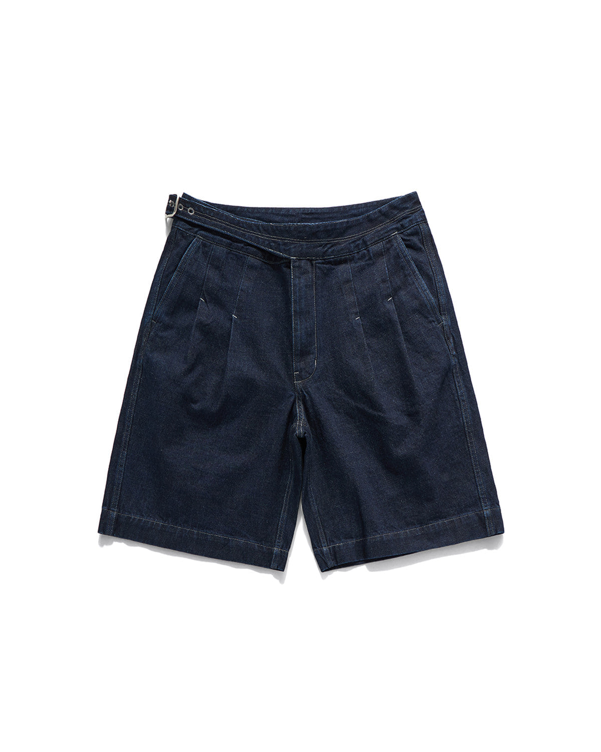 Eastlogue - Belted Trooper Comfort Shorts (Indigo Denim) product image 1 | TRAB K-Fashion Australia