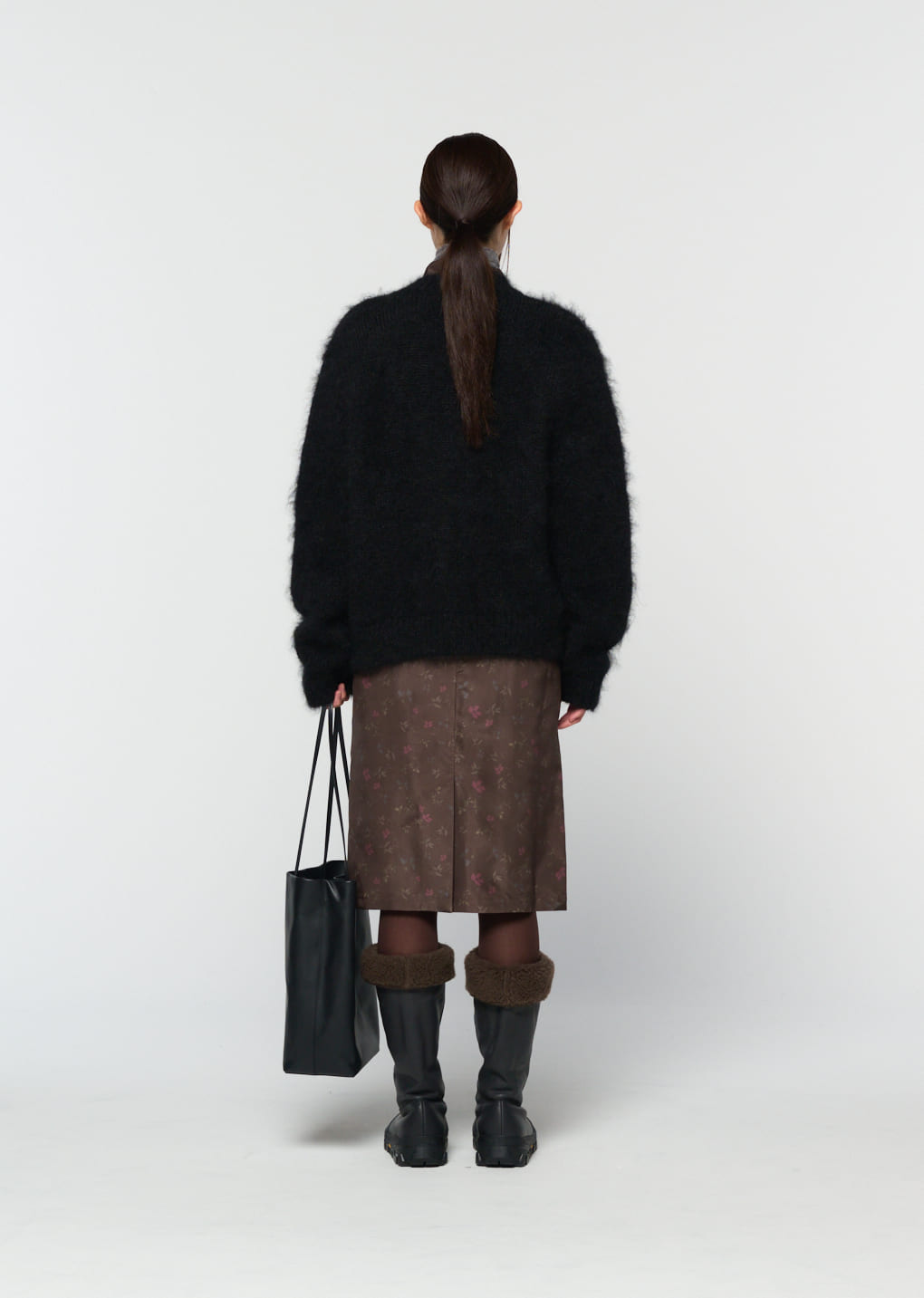 Amomento - men's mohair bulky cardigan (Black) product image 4 | TRAB K-Fashion Australia