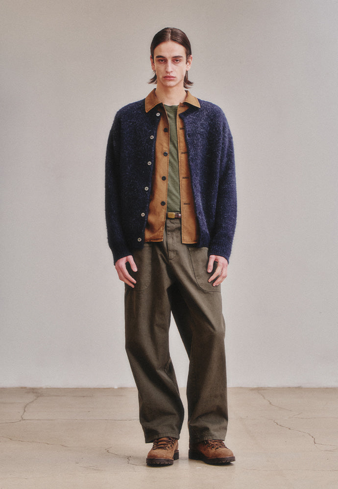 Art if acts - Alpaca Round Neck Cardigan (Dark Navy) product image 3 | TRAB K-Fashion Australia