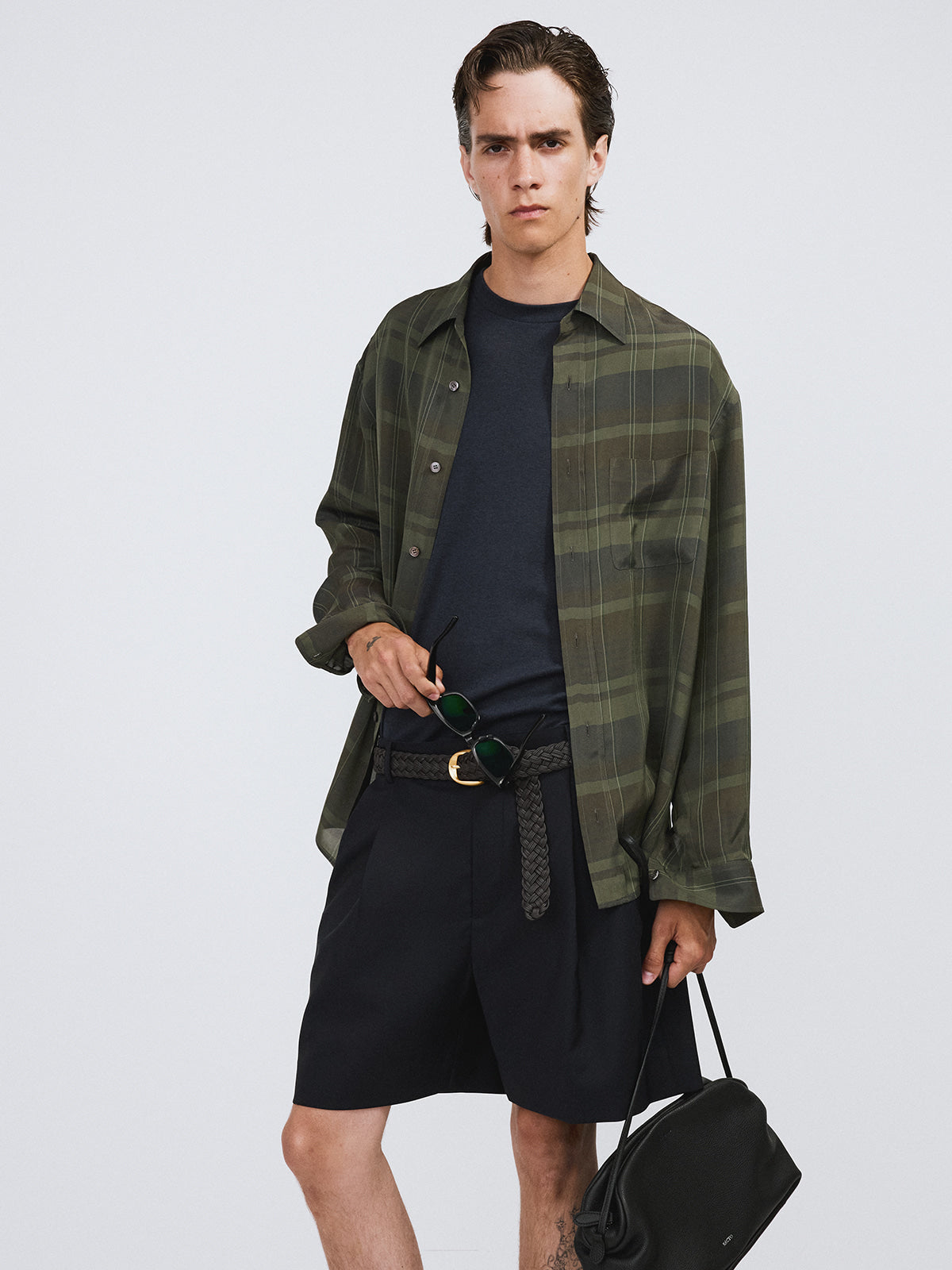 Recto - Jacob Viscose Check Shirt (Dark Green) product image 3 | TRAB K-Fashion Australia