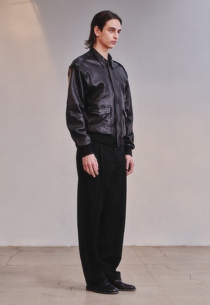 Art if acts - Washed Lambskin Leather A2 Jacket (Black) product image 6 | TRAB K-Fashion Australia