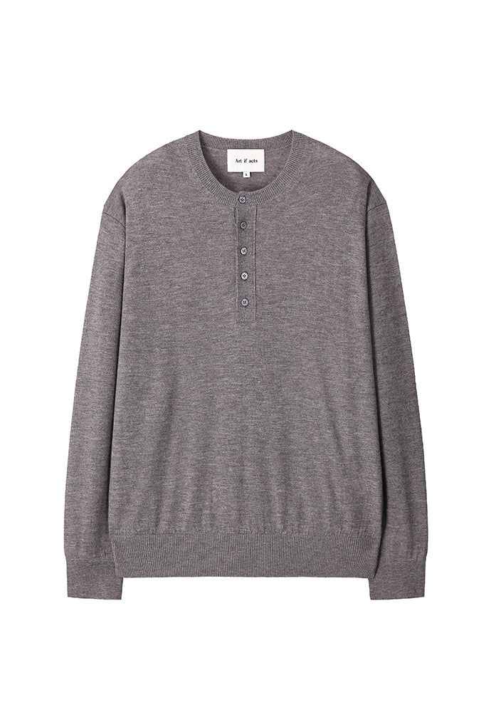 Art if acts - Liam Henley Sweater (Wood Grey) product image 6 | TRAB K-Fashion Australia