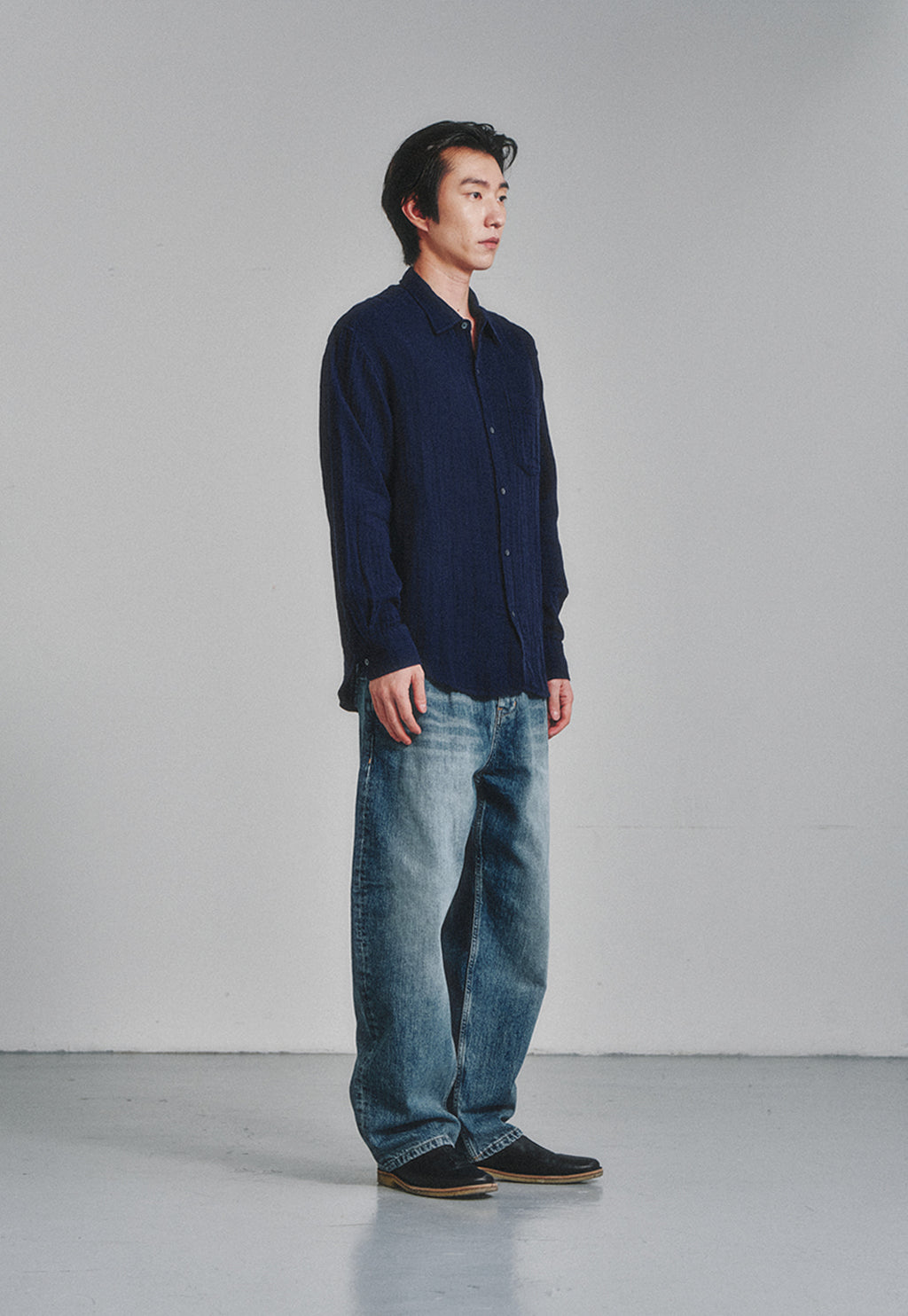 Art if acts - Washed Gauze Shirt (Navy) product image 3 | TRAB K-Fashion Australia
