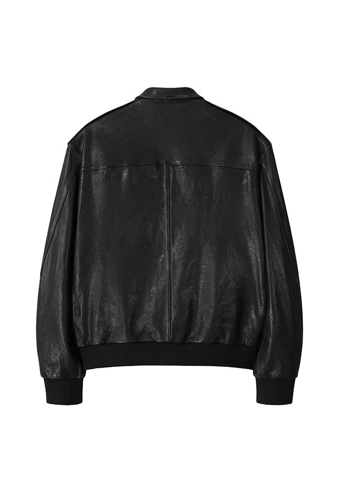 Art if acts - Washed Lambskin Leather A2 Jacket (Black) product image 9 | TRAB K-Fashion Australia