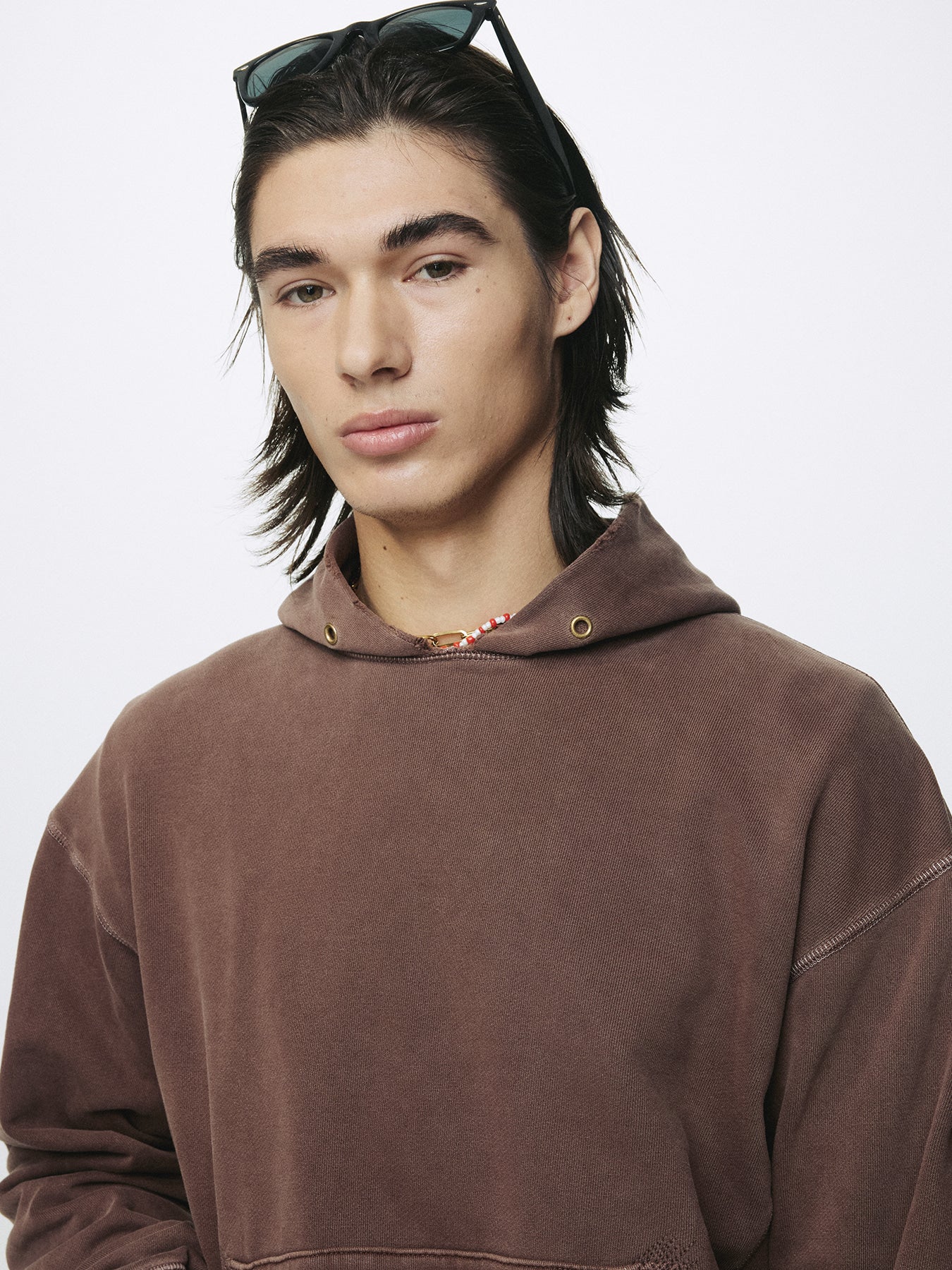 Tonywack - Garment Dyed Raw Edge Hoodie (Faded Red) product image 8 | TRAB K-Fashion Australia