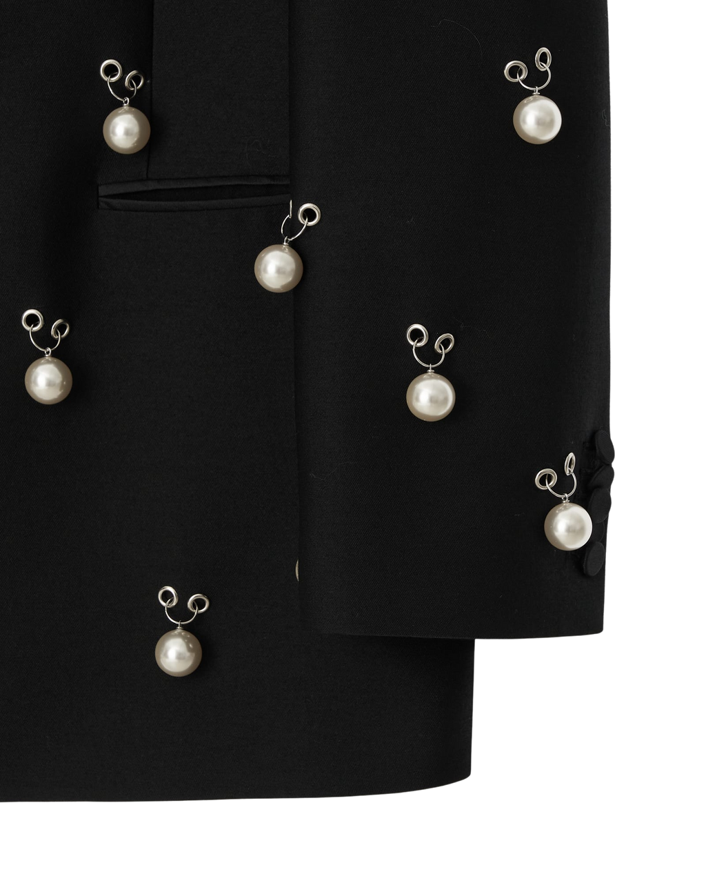 Kimhe Kim - Pearl Embellished Wool Silk Tuxedo Jacket (Black) product image 13 | TRAB K-Fashion Australia