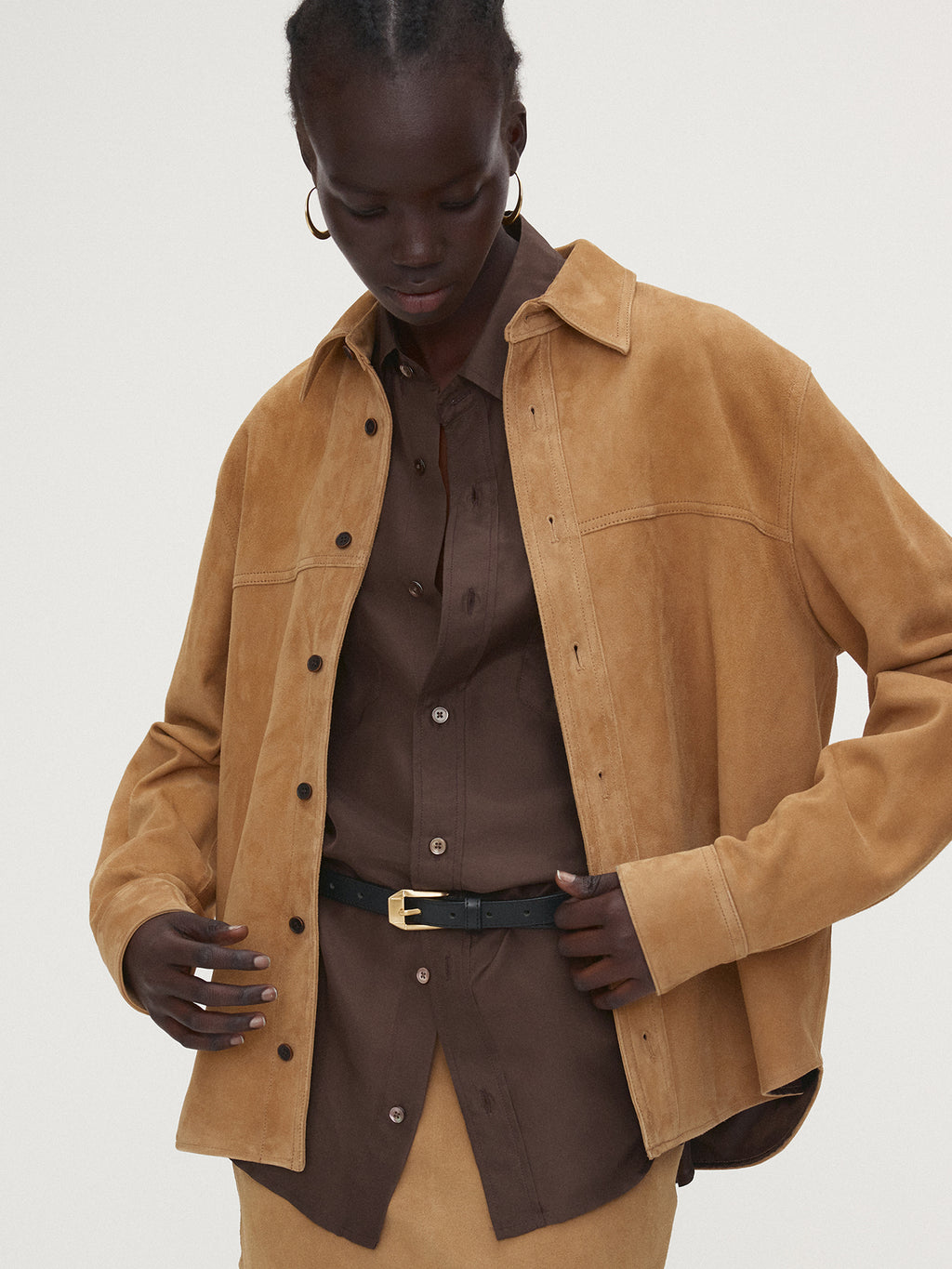 Tonywack - Suede Regular Fit Shirt (Light Beige) product image 5 | TRAB K-Fashion Australia