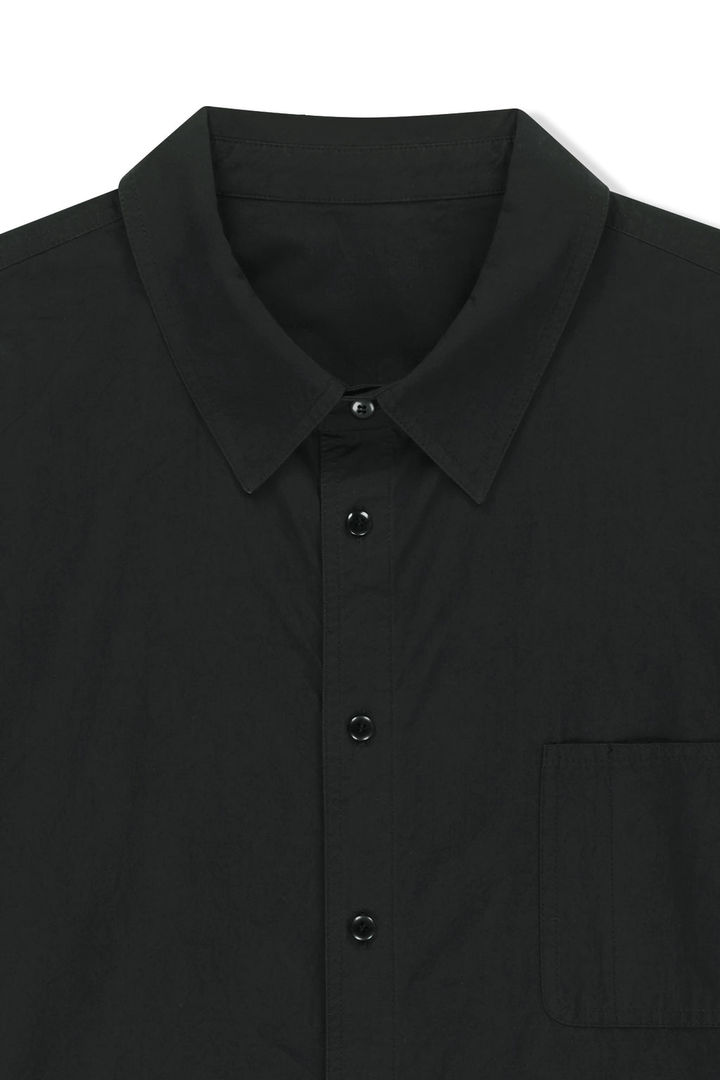 Matin Kim - Washed Cotton Pocket Shirt (Black) product image 3 | TRAB K-Fashion Australia