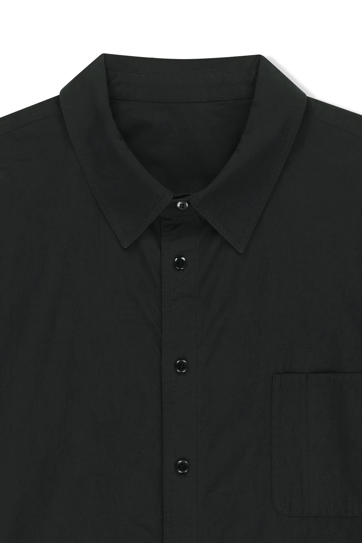 Matin Kim - Washed Cotton Pocket Shirt (Black) product image 3 | TRAB K-Fashion Australia