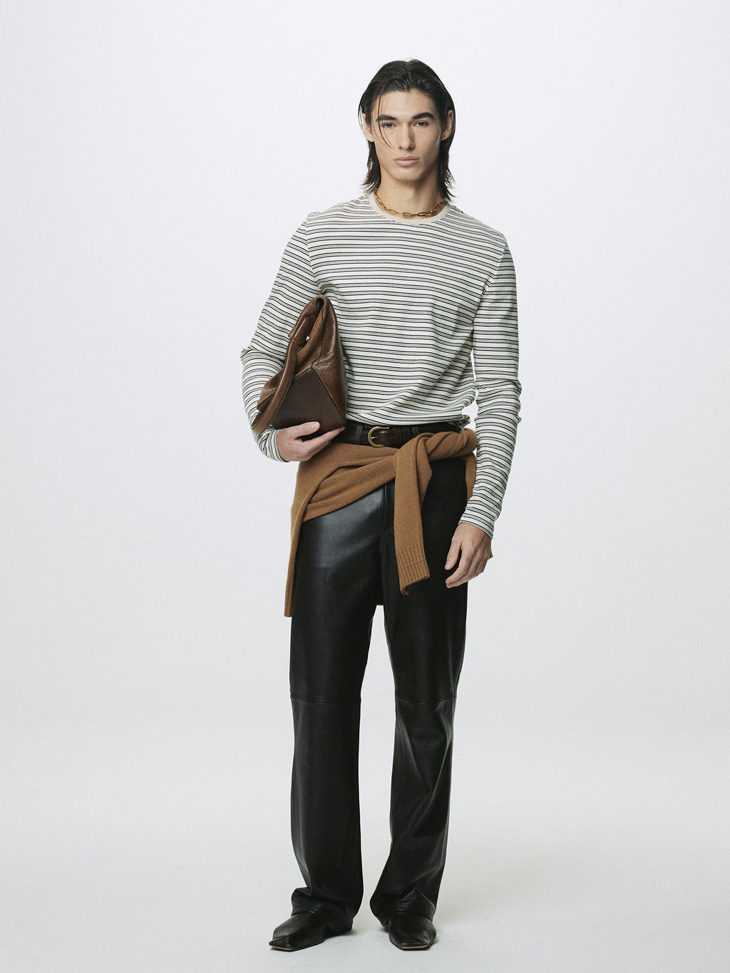 Tonywack - Striped Long Sleeve Top (Cream/Black) product image 2 | TRAB K-Fashion Australia