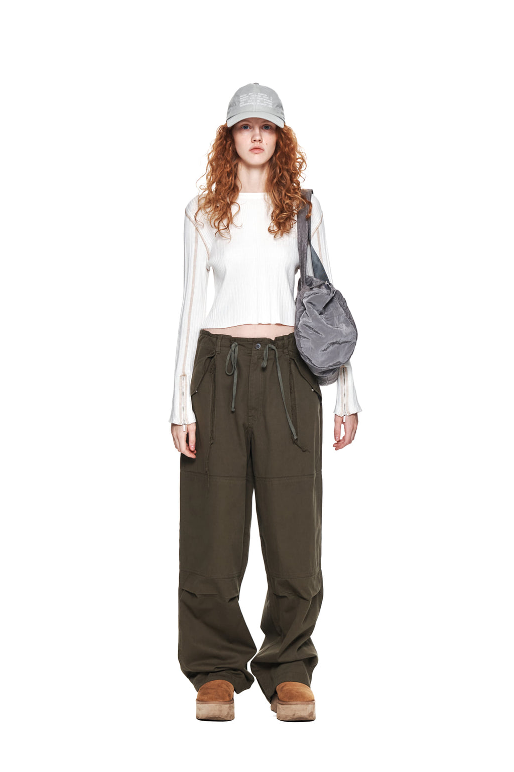 Matin Kim - String Flight Pants (Khaki) product image 5 | TRAB K-Fashion Australia