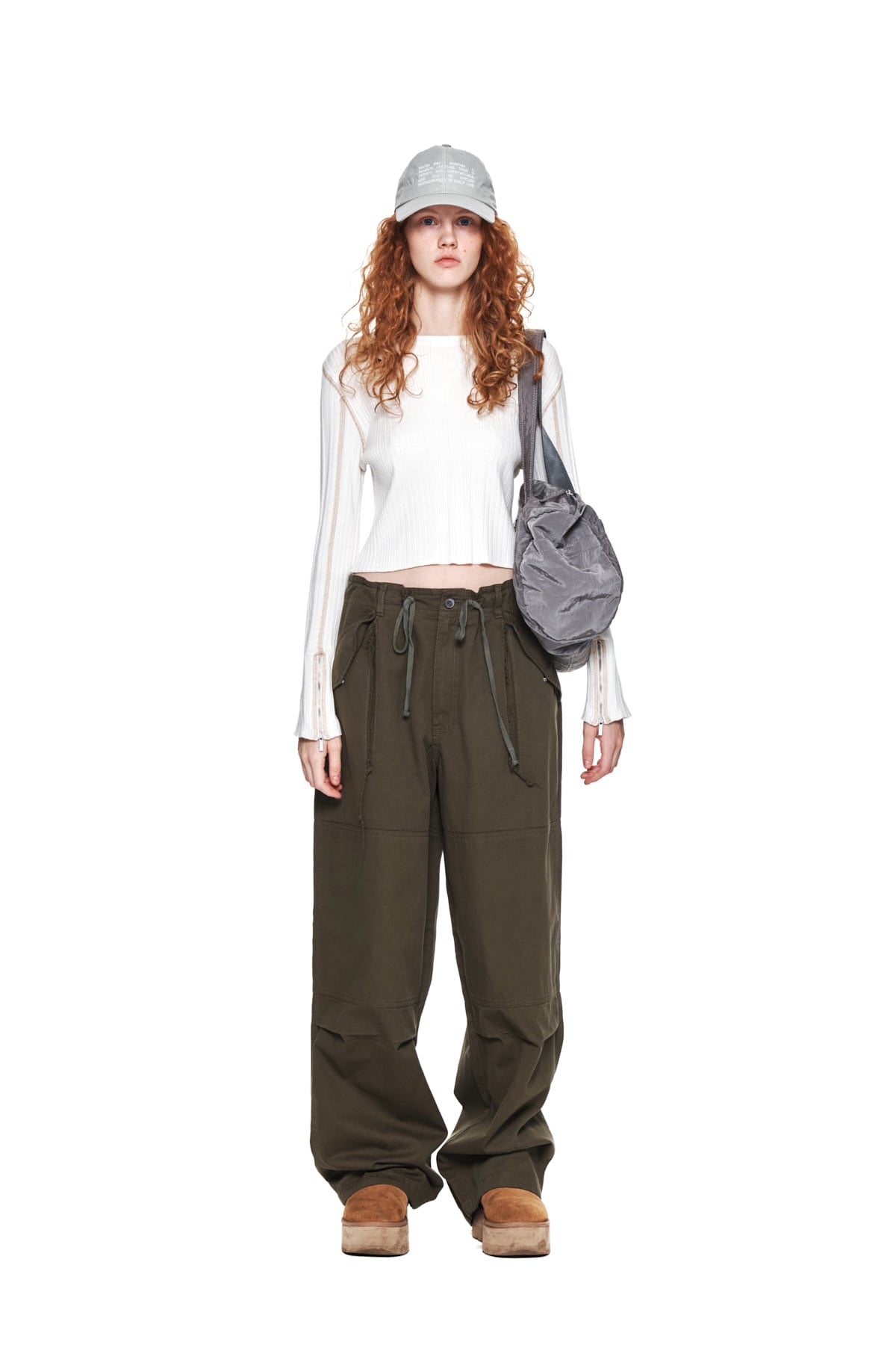 Matin Kim - String Flight Pants (Khaki) product image 5 | TRAB K-Fashion Australia