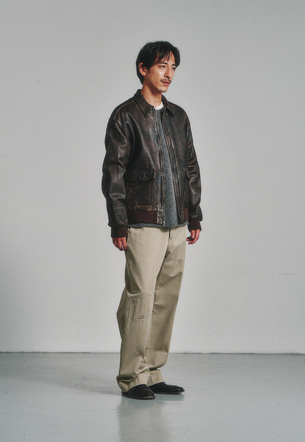 Art if acts - Washed Goat Leather A2 Jacket (Brown) product image 3 | TRAB K-Fashion Australia
