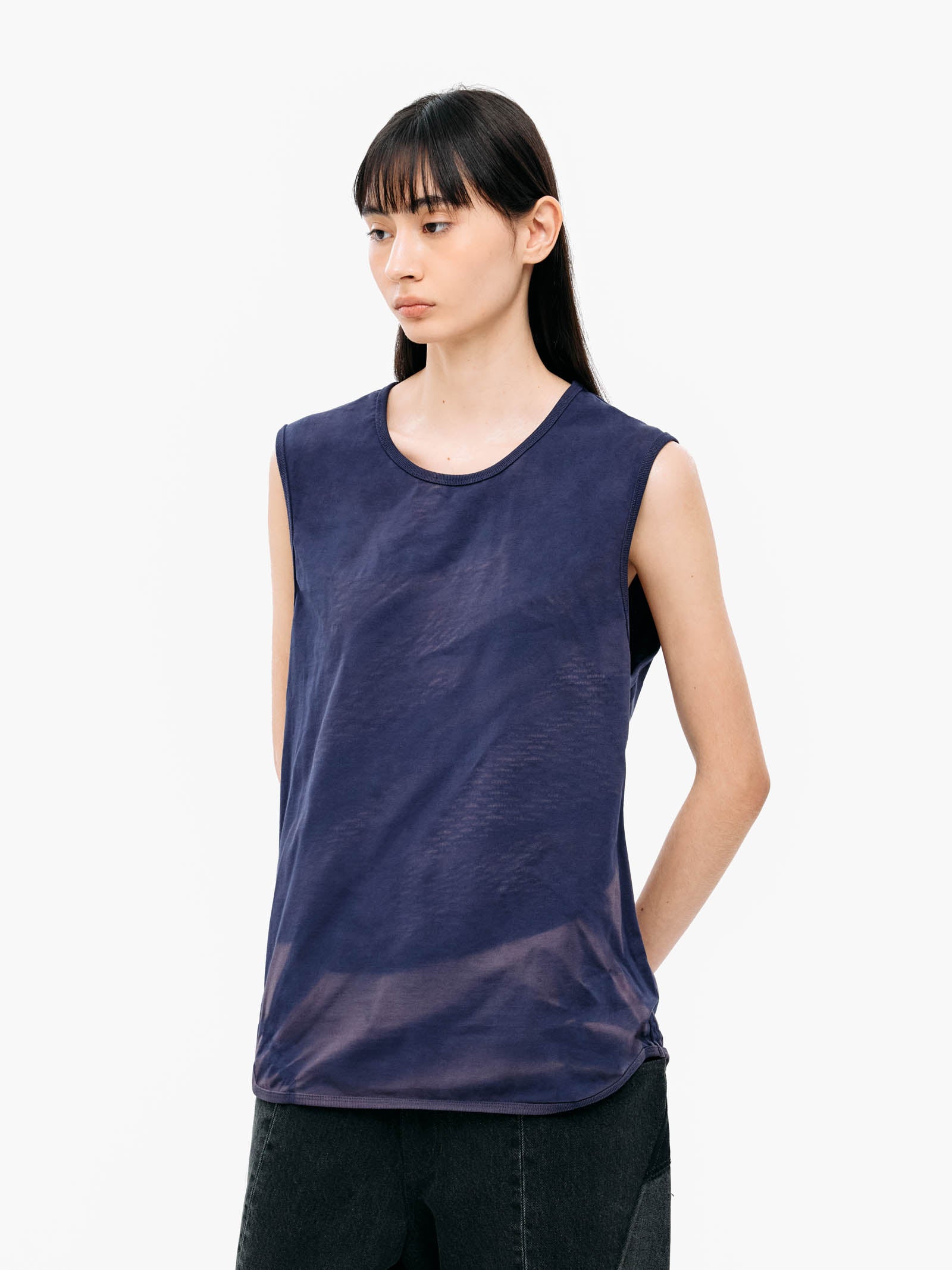 Jiyong Kim - Sun-Bleached Layered Net Hoodie (Purple) product image 7 | TRAB K-Fashion Australia