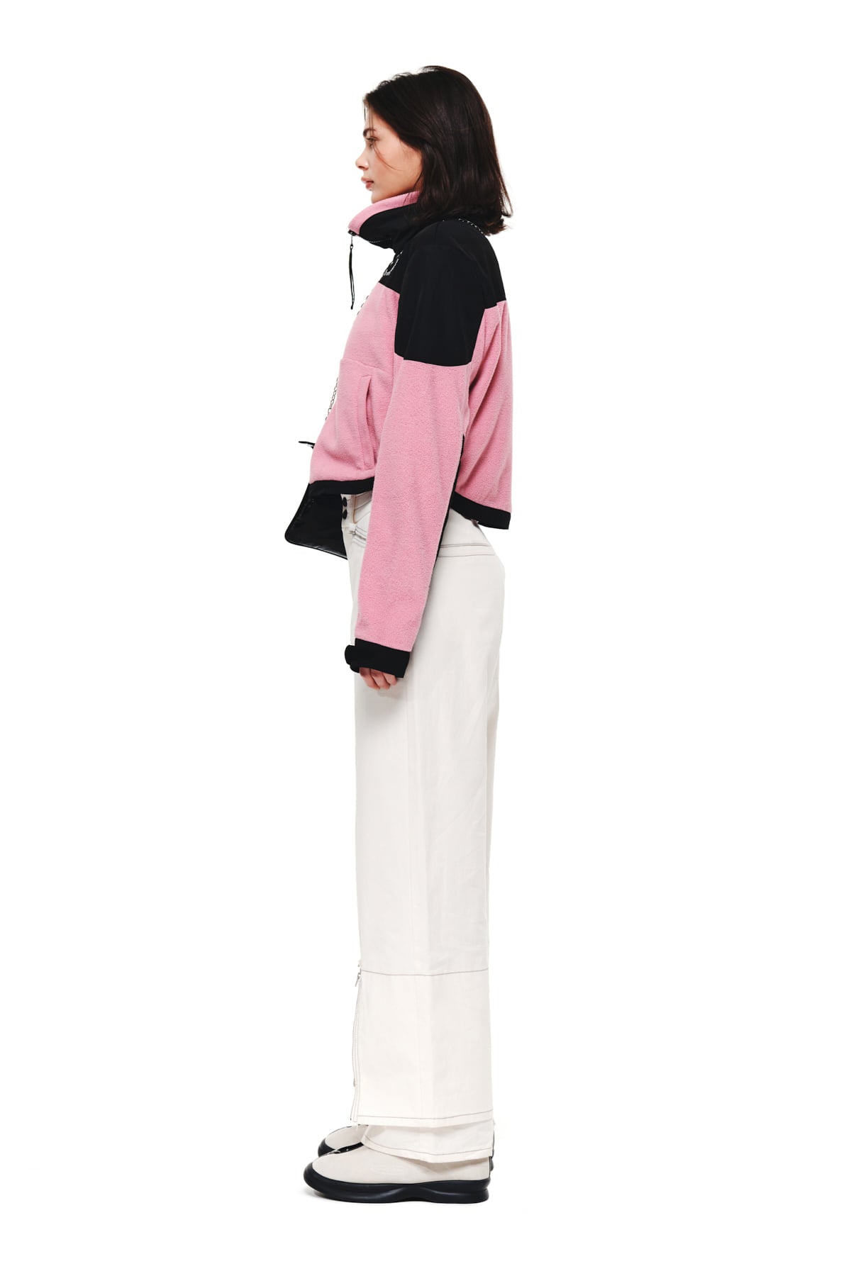 Matin Kim - Fleece Crop Track Jumper (Pink) product image 6 | TRAB K-Fashion Australia