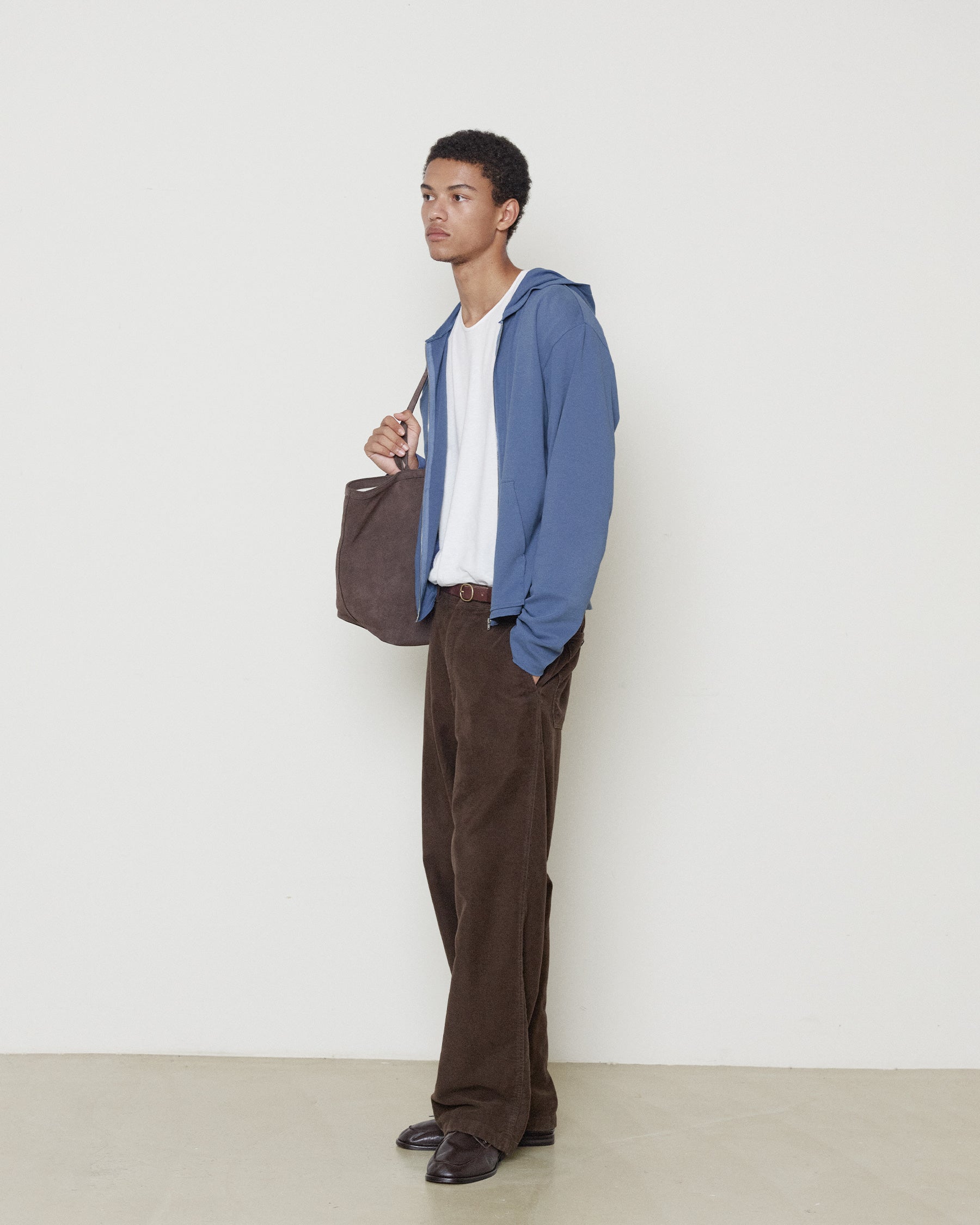 Brownyard - Smooth Jersey Hood Zip Up (Blue) product image 3 | TRAB K-Fashion Australia