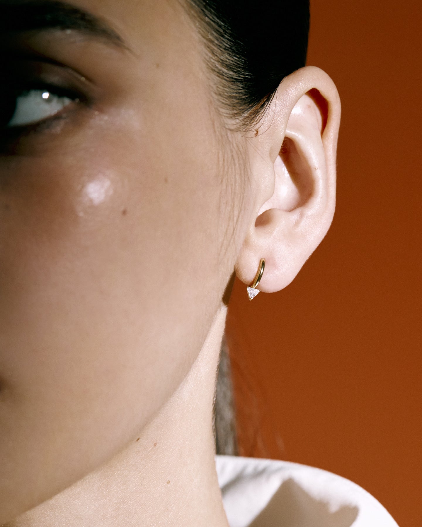 Numbering - Mini Triangle N-dia Hoop Earrings #2105 product image 1 | TRAB K-Fashion Australia