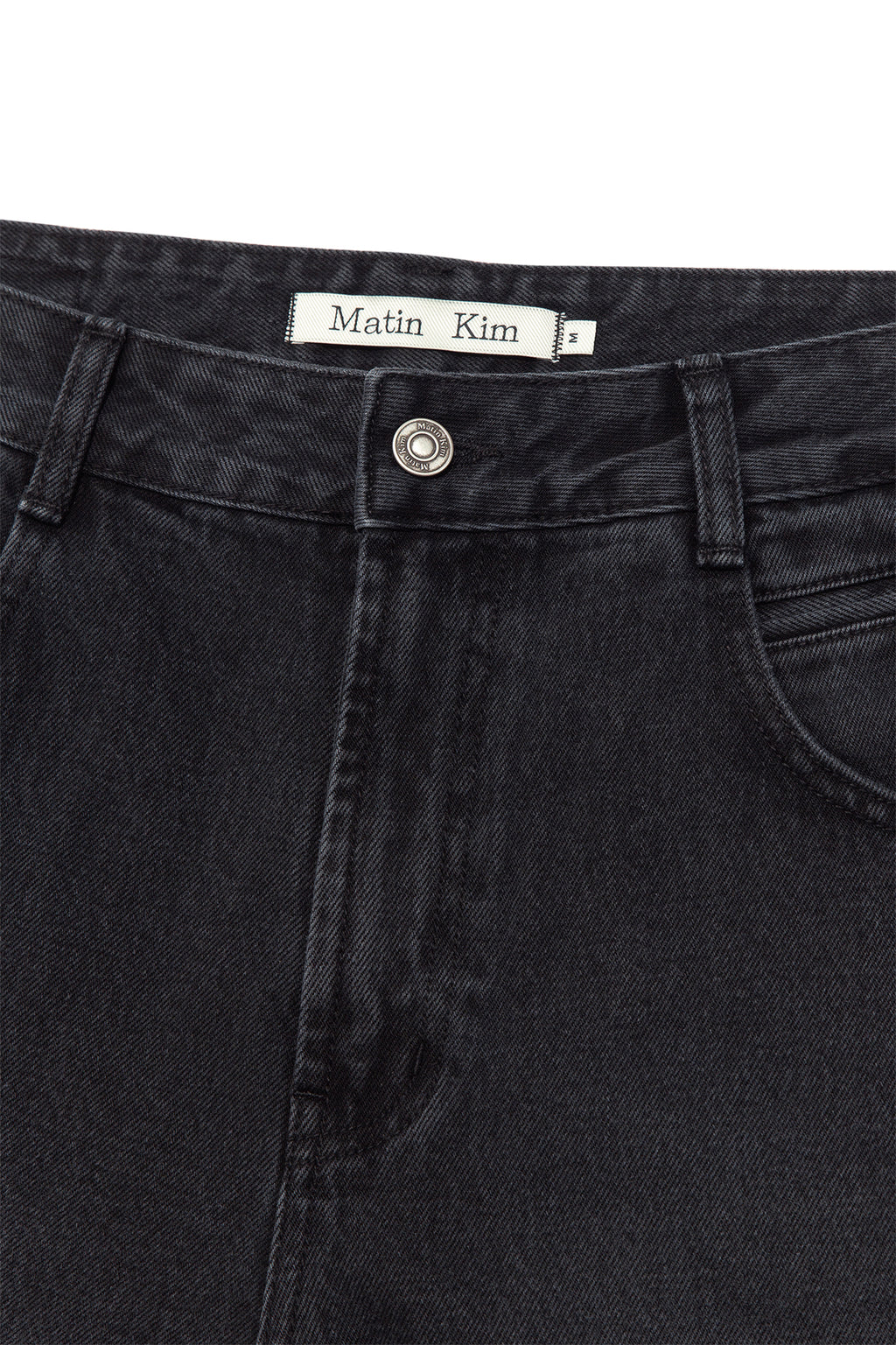 Matin Kim - Pocket Washed Point Denim Pants (Black) product image 3 | TRAB K-Fashion Australia